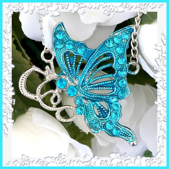 🌺🌴🌺  NWOT:  EXQUISITE BUTTERFLY PENDANT 🌺🌴🌺 - Picture 2 of 7